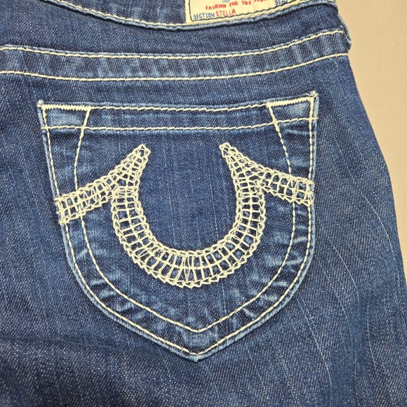 True Religion Stella Skinny Jeans Women Blue Denim Button Fly RN 112790 CA 30427 - Picture 4 of 13
